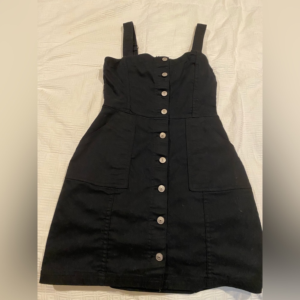 **SOLD**Black Button up Dress